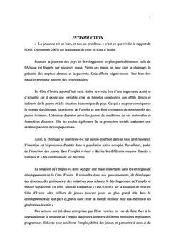 Insertion socio-professionnelle et economique