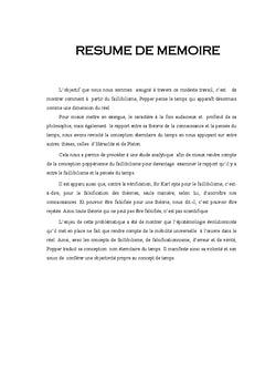 Faillibilisme et pensée du temps