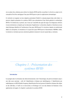 Conception d'une puce CMOS-RFID pour les applications aéronautique