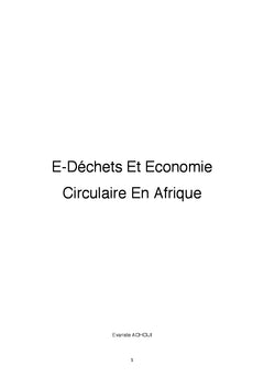 E-déchets et économie circulaire en Afrique