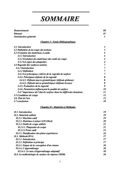 La modelisation en usinage : etude comparative