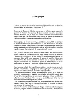 Les iterations polynomiales bornees dans Rd