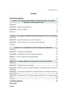 Le manager - dirigeant de l'entreprise privee algerienne