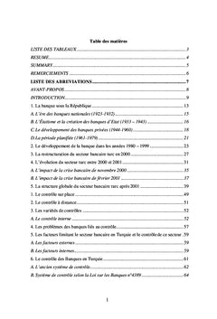 L'evolution du secteur bancaire Turc