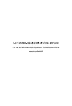 La relaxation, un adjuvant à l'activité physique