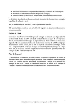 Similarite, commerce et integration sous-regionale en Afrique Centrale