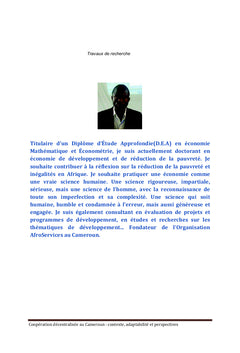 Cooperation Decentralisee au Cameroun