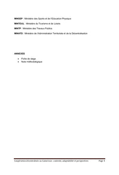Cooperation Decentralisee au Cameroun