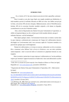 Analyse socio-economique des risques lies A la deforestation