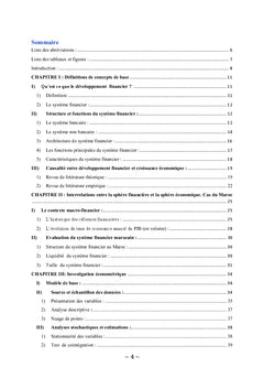 Developpement financier et croissance economique