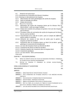 Alimentation des bovins des pasteurs peuls sur les parcours de savanes