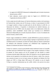 Impact du mandat de la MONUSCO sur la realisation des droits de l'homme