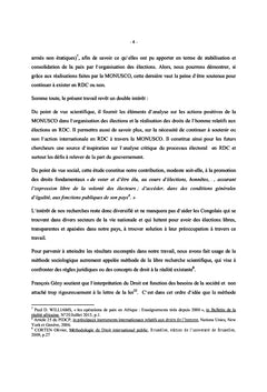 Impact du mandat de la MONUSCO sur la realisation des droits de l'homme