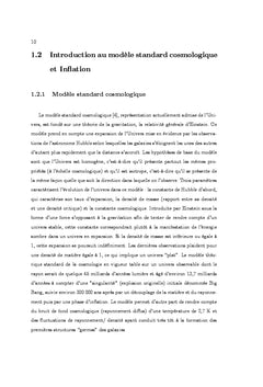 Contraintes oBSErvationnelles sur les modeles d'inflation cosmique