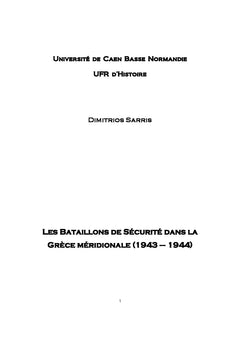 Les bataillons de sécurité en Grèce 1943 - 1944