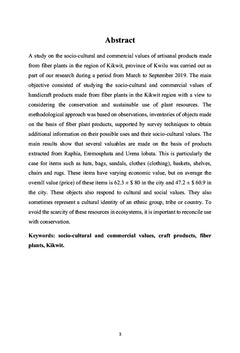 Valeur socioculturelles et commerciales des produits artisanaux