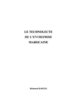 Le technolecte de l'entreprise marocaine