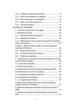 Effets des huiles de lin et de nigelle sur la fibrose pulmonaire