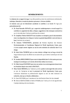 Evaluation des paramètres de croissance de l'essai de Irvingia wombolu