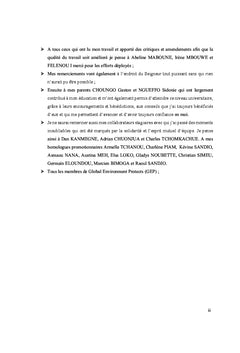 Evaluation des paramètres de croissance de l'essai de Irvingia wombolu
