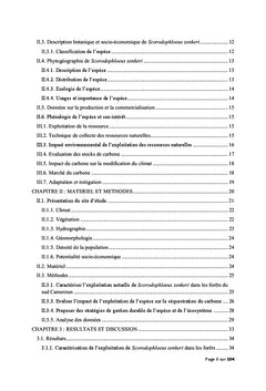 Impact environnemental et social de l'exploitation d'un PFNL S.Zenkeri