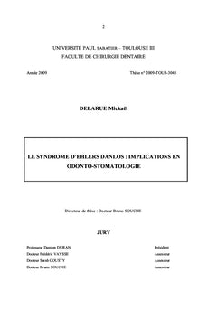 Le syndrome d'Ehlers-Danlos en odonto-stomatologie