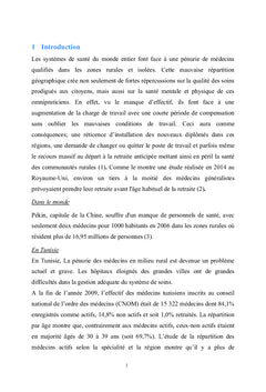 Aptitude au travail des médecins exerçant dans les zones rurales