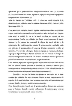 Aptitude au travail des médecins exerçant dans les zones rurales