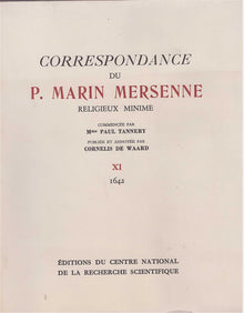Correspondance du Père Marin Mersenne