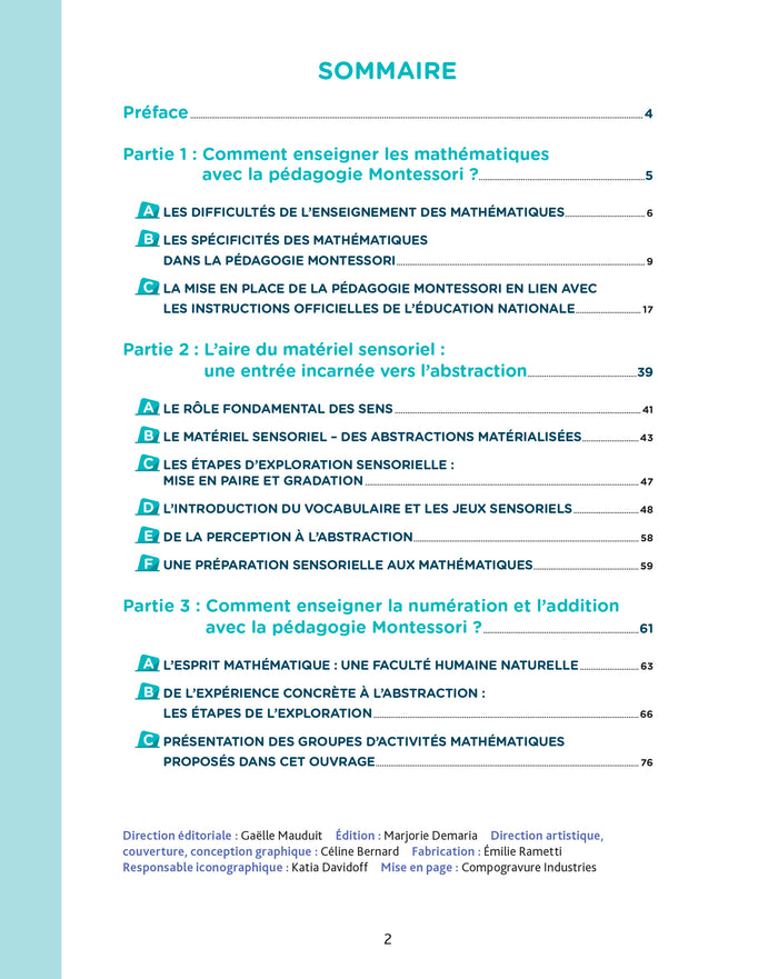 Les mathématiques en pédagogie Montessori de la PS à la GS