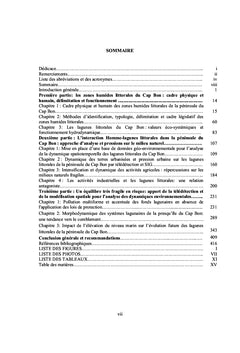 Dynamiques environnementales des lagunes littorales du Cap Bon