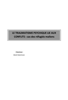 Le psychotrauma en zone de conflit: trois etudes de cas