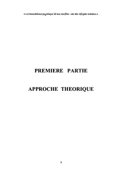 Le psychotrauma en zone de conflit: trois etudes de cas