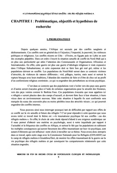 Le psychotrauma en zone de conflit: trois etudes de cas