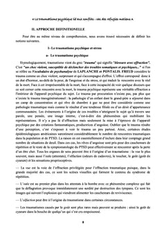 Le psychotrauma en zone de conflit: trois etudes de cas