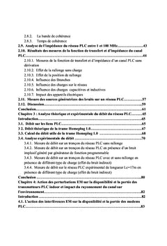 Etude analytique et experimentale du reseau PLC