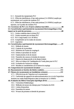 Etude analytique et experimentale du reseau PLC