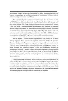 Etude analytique et experimentale du reseau PLC
