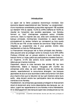 Les Keiretsu: une restructuration nécessaire face à la mondialisation