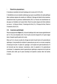 Les Lesions kystiques de la rate