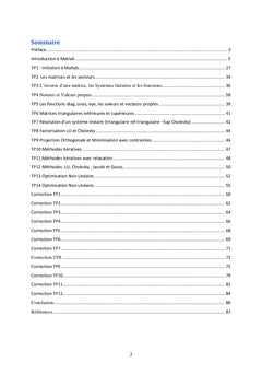 Atelier Maths exercices corriges et illustrations en MATLAB