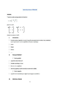 Atelier Maths exercices corriges et illustrations en MATLAB