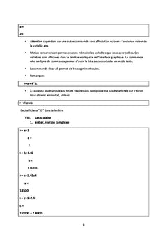 Atelier Maths exercices corriges et illustrations en MATLAB