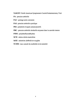 Anesthesie pour chirurgie de la carotide