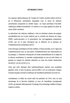 Anesthesie pour chirurgie de la carotide