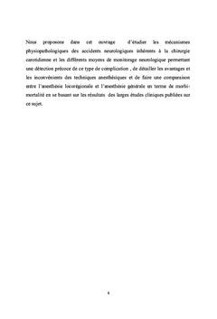 Anesthesie pour chirurgie de la carotide