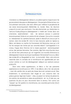 Microfinance: Limites et remise en cause d'une pratique lucrative.