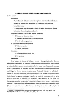 Cours de litterature comparee (Contexte algerien)