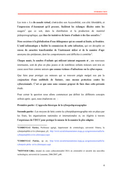 La protection des mineurs contre la cyberpedopornographie