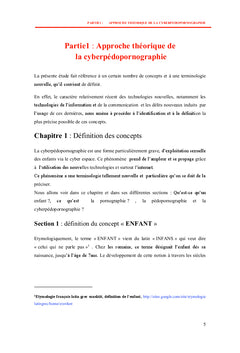 La protection des mineurs contre la cyberpedopornographie